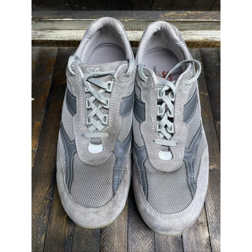 SAS Mesh Tripad Comfort Walking Shoes Men's 11.5 M Gray Lace Up Sneakers